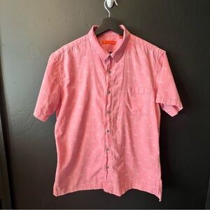 Tori Richard Men's Pink Turtles Button-Up Shirt